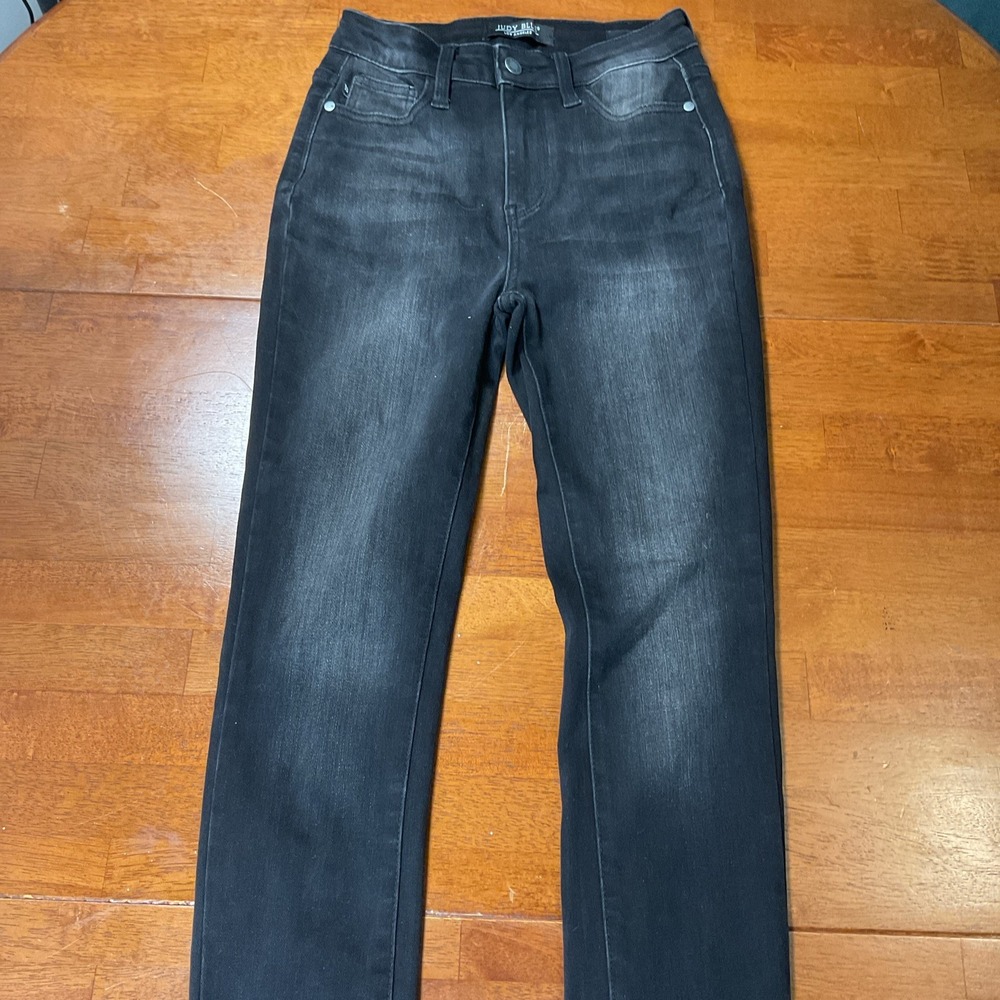 Judy Blue Jeans Women's Size 25 Black Skinny Fit High Rise Inseam 33 Denim